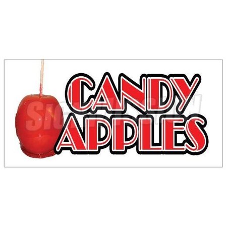 SIGNMISSION Safety Sign, 1.5 in Height, Vinyl, 16 in Length, Candy Apples D-DC-16-Candy Apples